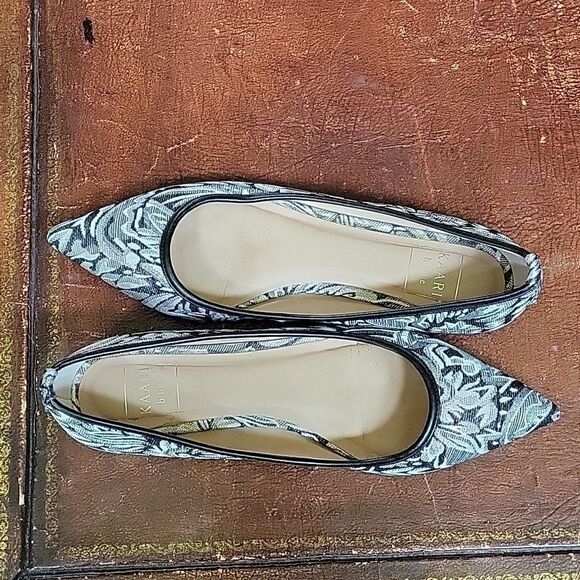 KAARI BLUE WOMEN'S HILLARY FABRIC POINTED TOE BALLET FLATS - Picture 8 of 16